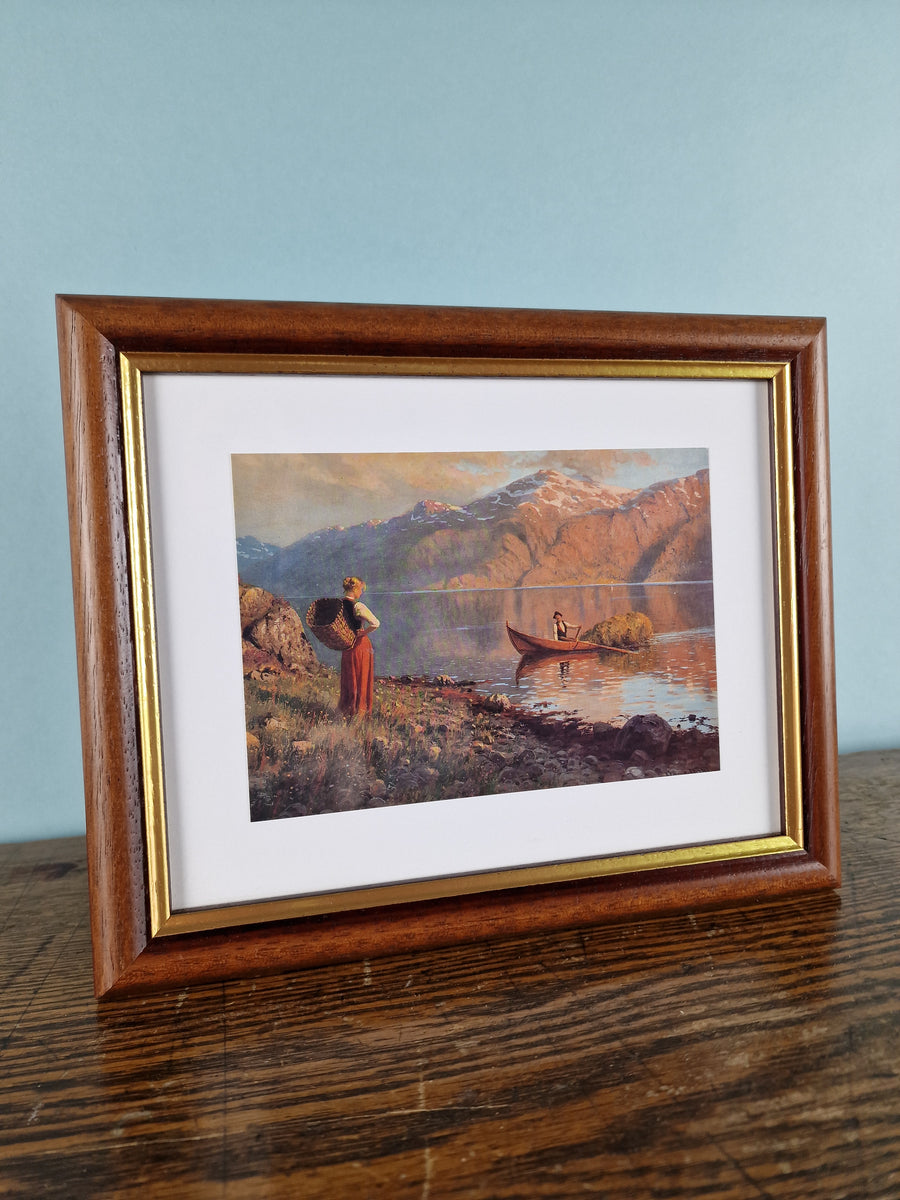 Innrammet print - "Stevnemøte ved fjorden" - Hans Dahl