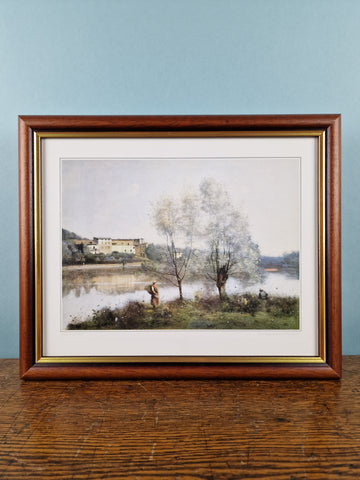 Innrammet print "Ville d' Avray" av Jean-Baptiste Camille Corot